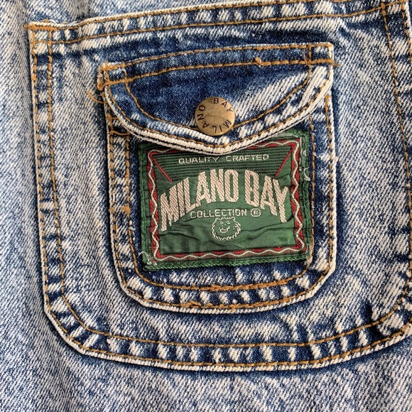 Milano Bay Acid Wash Overalls Sz 10 - Picture 3 of 6